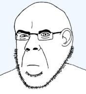 closed_mouth frown glasses remastered series:cobson_brothers serious soyjak stubble subvariant:narge transparent_background variant:cobson // 760x828 // 38.9KB