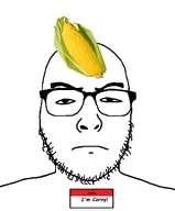 corn cornball corny glasses hello_my_name_is_(sticker) stare stubble variant:uncjak white_background // 900x1090 // 122.0KB