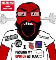 angry badge balding beard fact fume gigachad glasses heart open_mouth red_skin sign subvariant:science_lover text variant:markiplier_soyjak // 800x853 // 107.6KB