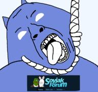 Soyjak_forum ack discord frog hanging pepe rabbit rope soyjak_blog splinter variant:bernd variant:soyak // 768x719 // 96.6KB