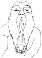 ear glasses open_mouth redraw soyjak stubble vagineer variant:bernd // 572x786 // 81.0KB