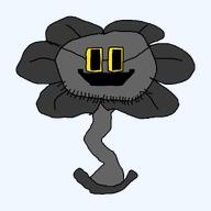 black_skin flower flowey glasses open_mouth petals plant soot soyjak_party stem stubble undertale variant:floweyjak variant:unknown yellow_glasses // 1000x1000 // 14.1KB
