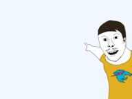 arm brown_hair clothes ear hair hand mr_beast open_mouth pointing soyjak stubble tshirt variant:two_pointing_soyjaks youtube // 4032x3024 // 473.0KB