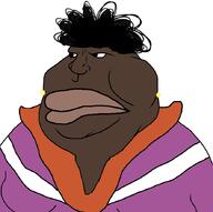 Sheboon afro big_lips black_skin clothes earring fat hair looking_to_the_left minecraft minecraft_movie nigger obese variant:meximutt // 888x885 // 190.1KB