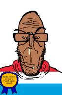award booger brown_skin country countrywar crying europe european flag flag:luxembourg france glasses hair luxembourg luxembourgish mucus mutt red_eyes seethe soyjak stubble subvariant:euromutt sweater text variant:markiplier_soyjak // 591x900 // 26.2KB