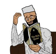 beard book brown_skin couch holding_book holding_object islam quran reading sitting smile subvariant:chud_reading variant:chudjak // 528x516 // 68.2KB