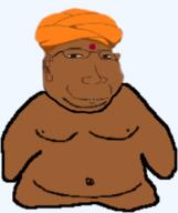 bindi closed_mouth clothes ear fat glasses hat india indian smile soyjak stubble subvariant:massjak turban variant:gapejak // 243x289 // 45.9KB