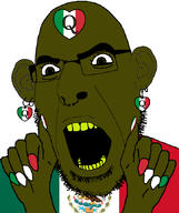 bic brown_skin countrywar cuck cuckold earring earrings glasses heart italian_flag italy mexican_flag mexico nail nail_polish nails open_mouth piercing queen_of_hearts soyjak stubble teeth variant:cobson white_sclera yellow_teeth // 723x861 // 336.6KB