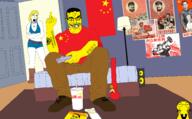 4soyjaks angry animal asian bed bloodshot_eyes bong book boot breasts buck_teeth china chinese_text christianity classical_art_parody cleavage closed_eyes clothes communism country cross crossed_arms crying cup cyrillic_text dog door drawn_background drink drool drugs ear explosion female flag flag:china food full_body game_controller glasses grand_theft_auto grand_theft_auto_v hair holding_game_controller holding_object in_and_out_burger jimmy_de_santa lamp little_red_book mao_zedong middle_finger necklace open_mouth parody shoe shorts sitting sledgehammer sock soda sonnenrad speaker stretched_mouth stubble subvariant:chudjak_front tattoo tracey_de_santa up_and_atom_burger variant:chudjak variant:cobson variant:dogjak vein video_game weed whisker whore xbox yellow yellow_hair yellow_skin // 3480x2160 // 3.6MB