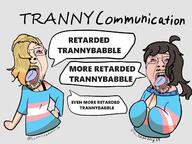 ahegao art beard bu5t_(user) crying glasses hair open_mouth sagemaster14 speech_bubble teeth tongue tranny trans_rights transgender_flag troon twitter variant:bernd // 1600x1200 // 801.3KB