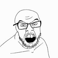 animated blur distorted glasses mustache open_mouth soyjak stubble variant:feraljak // 600x600 // 4.0MB