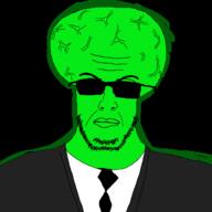 black_suit central_intelligence_agency clothes federal_bureau_of_investigation glasses glowing green suit sunglasses trend:glowie tuxedo variant:jakub // 1280x1280 // 88.4KB