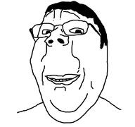 glasses hair lips merge redraw series:fusionjaks smile soyjak subvariant:wholesome_soyjak variant:chudjak variant:gapejak // 792x744 // 52.3KB