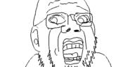 ear glasses king_crimson oekaki open_mouth prog_rock soyjak stubble variant:unknown // 500x250 // 17.6KB