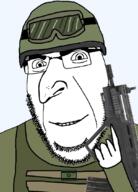 army big_nose bulletproof_vest closed_mouth clothes combat_helmet counter_strike firearm flag flag:israel glasses goggles gun helmet holding_gun holding_rifle idf israel jewish_nose judaism rifle smile stubble variant:cobson weapon // 775x1080 // 274.3KB