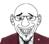 closed_mouth clothes ear glasses grin necktie soyjak stubble suit variant:susjak // 680x620 // 194.6KB