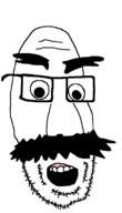 beard glasses open_mouth shading soyjak stubble variant:shunujak // 428x747 // 13.5KB