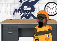 award black_skin blond bloodshot_eyes blush brown_skin clock crossed_arms crying deflowered_dutch_dyke_(transexual) desk fat fpegem fundamental_paper_education glasses holding_object miss_bloomie ongezellig open_mouth orange_hair recolor school seething subvariant:crying_soyak subvariant:hunky_twink_sex_machine teeth text variant:soyak zarty zartycuck zellig // 2048x1488 // 236.1KB