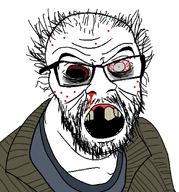 acne balding beard blind blood blood_on_face bloodshot_eyes bloody_nose coat eye_socket eyebags glasses grey_eyes grey_hair hair hobo homeless horrifying i_look_like_this looking_at_you meta:namefags meta:op_took_a_selfie_of_xerself meta:self_insert missing_eye missing_teeth mouth_open nosebleed one_eye rotting shirts variant:feraljak virilis_(user) yellow_teeth zombie // 840x900 // 268.5KB