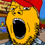 cap cartoon clothes glasses hair hat nas:sneed open_mouth sneed soyjak stubble the_simpsons variant:gapejak yellow_hair yellow_skin // 600x800 // 269.1KB