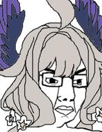 angry chud closed_mouth enna_alouette female glasses hair nijisanji soyjak variant:chudjak vt_(4chan) vtuber // 606x788 // 341.4KB