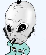 arm baby clothes deformed hair hand soyjak stubble subvariant:gerald sucking_thumb variant:cobson // 301x364 // 56.7KB