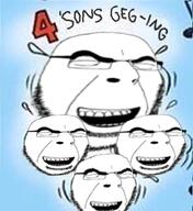 4 exactly_4_jaks face geg giggle head laughing open_mouth reaction smile variant:cobson white // 322x351 // 118.9KB