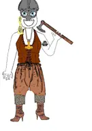 axe battle_axe blond blue_eyes braided_hair mjolnir pagan paganism tunic valknot variant:soytan viking viking_helmet white_background yellow_hair // 1750x2492 // 1.1MB