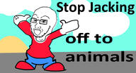 advice anti_furry blue_pants cloud furries_are_niggers_and_pedophiles glasses mouth open outdoors red_shirt red_shoes stubble text variant:soyak // 1070x581 // 222.6KB