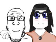 2soyjaks avengers beanie blue_eyes clothes friendship glasses hand smile stubble variant:markiplier_soyjak variant:soytan // 1080x800 // 33.5KB