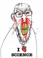 angry blood bloodshot_eyes clenched_teeth cracked_teeth ear glasses heart i_love mustache nosebleed red_eyes science soyjak stubble subvariant:feralrage text variant:feraljak vein yellow_teeth // 706x941 // 388.9KB