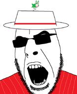 angry clothes glasses hat les_claypool open_mouth soyjak stubble variant:cobson // 720x887 // 31.0KB