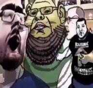 animal bear closed_mouth fat fever_dream glasses meta:ai_generated multiple_soyjaks music nonsense open_mouth pointing rabbit rap shrek stubble subvariant:impish_amerimutt subvariant:japeson subvariant:wholesome_soyjak tiger variant:a24_slowburn_soyjak variant:gapejak variant:impish_soyak_ears variant:two_pointing_soyjaks video // 720x680, 55.9s // 29.3MB