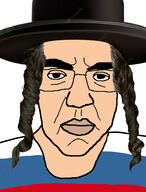 closed_mouth clothes glasses hat judaism russia stubble subvariant:chudjak_front variant:chudjak // 720x949 // 402.8KB