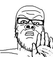 bald glasses hand looking_at_you soyjaks stare stop stubble template variant:a24_slowburn_soyjak white_background // 454x489 // 4.3KB