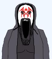 band beard grey_hoodie grey_skin jacket long_face mask multiple_eyes open_mouth sleep_token stubble subvariant:longplier variant:markiplier_soyjak // 1032x1163 // 22.4KB