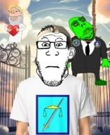 3soyjaks central_intelligence_agency ear glasses glowing glownigger god hanging heart heaven meta:tagme soyjak stubble subvariant:neutralplier subvariant:scholar subvariant:wholesome_soyjak terry_davis variant:gapejak variant:markiplier_soyjak // 900x1100 // 904.5KB