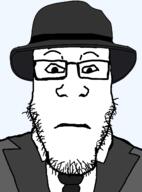 clothes gentleman hat necktie subvariant:neutralplier suit variant:markiplier_soyjak white_skin // 1035x1400 // 43.1KB