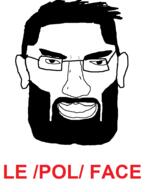beard closed_mouth ear gigachad glasses hair pol_(4chan) smile soyjak subvariant:chudjak_front text variant:chudjak // 766x950 // 37.3KB