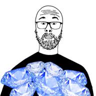 black_shirt diamond gem glasses looking_down traced variant:unknown // 1280x1280 // 944.6KB