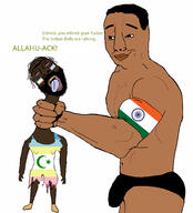 armband beard buff bulge bvll flag:india flag:minor_attracted_person flag:transgender_pride_flag green_text greentext hindu hinduism india indian islam meta:tagme mouth_open mudslime pisslam shoe text torn_clothes underpants variant:bernd variant:chudjak wordswordswords yellow_teeth // 4000x4424 // 2.2MB