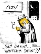 a_wyatt_mann ben_garrison building cartoon child_sexual_abuse_material clothes conspiracy conspiracy_theory dog dog_ear ear falseflag glasses graffiti hat janny john_morris moon mr_morris night ominous political_cartoon shadow soy_(soyjak_party) soyjak_party spray_paint subvariant:wholesome_soyjak text trenchcoat vandalism variant:gapejak yellow_skin // 454x600 // 172.4KB