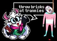 bleeding_wound blood brick deltarune dilation furry goat hanging horn open_mouth ralsei_(deltarune) tongue_out tranny tranny_artstyle variant:bernd // 1400x1000 // 197.5KB