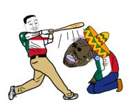 animated award baseball_bat baseball_cap bloodshot_eyes brown_skin brown_troonjak clothes comanche countrywar crying deformed democrat distortedr ext=gift flag:california flag:italy flag:japan flag:mexico flag:nazi_germany flag:spain flag:texas flag:transgender_pride_flag flag:united_states flag:yucatan_republic flat_cap france germany glasses hachimaki italy japan maga mexico mexicuck mexikike meximutt mexitranny monocle native_american nazi_germany purple_hair queen_of_spades slant_eyes slopjak sombrero spain star_of_david stubble texas total_meximutt_death united_kingdom united_states variant:bernd variant:chudjak yellow_skin yucatan yucatan_republic ywnbaw // 1920x1557 // 2.7MB