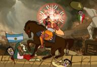 animal argentina arm art blood bloodshot_eyes classical_art_parody clothes country crying deformed destruction_(painting) flag flag:argentina flag:italy glasses hair hand holding_object holding_spear horse horseback_riding italy leg murder mustache open_mouth painting red_skin robe rope soyjak spear statue stubble subvariant:brunetto subvariant:chudjak_front text variant:bernd variant:chudjak white_skin // 2325x1608 // 3.7MB