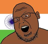 brown_skin country ear flag flag:india glasses india indian mask open_mouth soyjak stubble variant:shotjak // 760x693 // 67.2KB