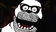 animatronic beard bonnie_(fnaf) five_nights_at_freddy's five_nights_at_freddy's_1 glasses horror open_mouth poster rabbit soyjak variant:unknown video_game // 1200x675 // 157.6KB