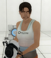 barely_a_soyjak chell concept edit eyebrows glasses hair mouth_closed no_stubble portal portal_2 purposely_shitty screenshot shitty_edit subvariant:pol_face tank_top variant:chudjak wrinkles // 431x490 // 210.0KB