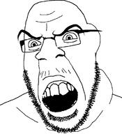 angry beard buck_teeth eyebrows glasses merge open_mouth stubble variant:cobson variant:feraljak // 721x789 // 20.8KB