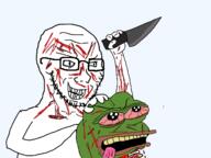 blood death frog head knife murder pepe small_eyes variant:killjak // 1440x1080 // 66.7KB